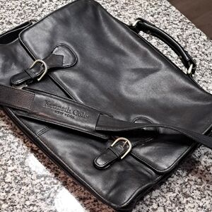 Kenneth Cole New York Black Leather Briefcase